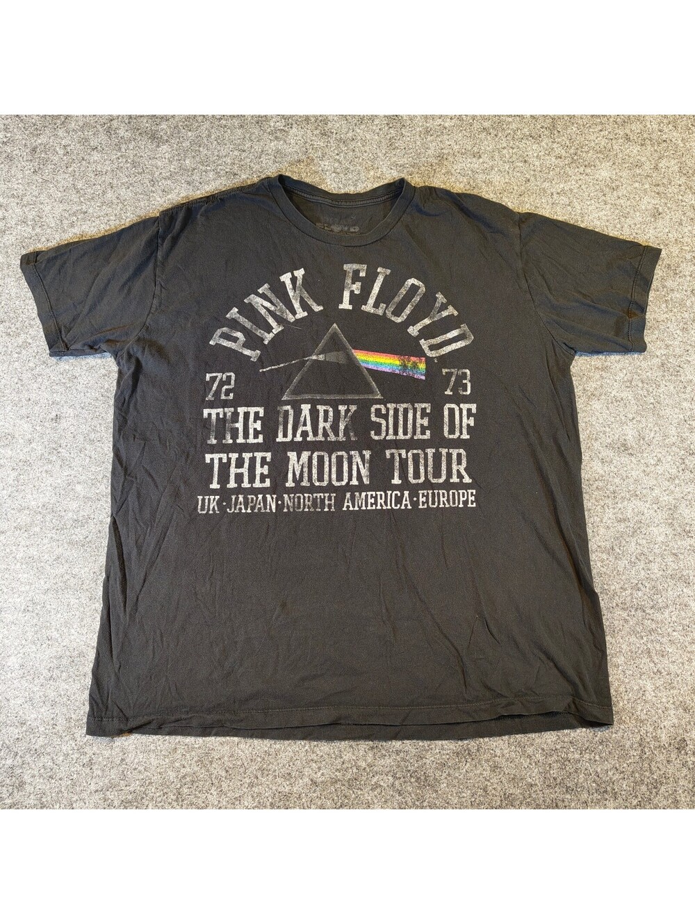 Pink Floyd The Dark Side Of The Moon Tour 72 73 Concert T Shirt Mens XL Black